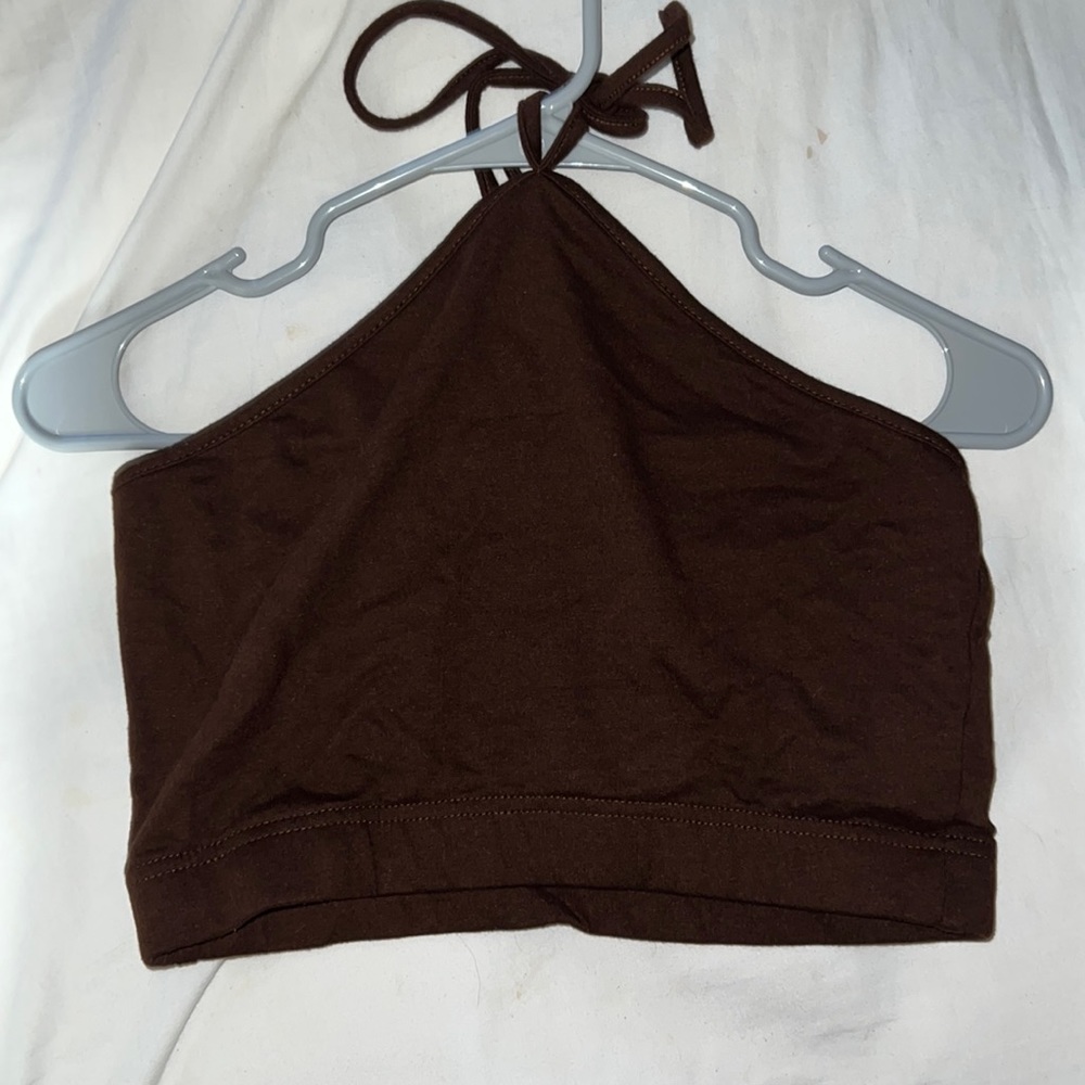 Tie-up semi backless crop top